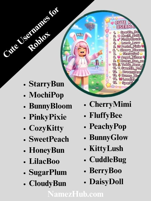 Cute Usernames for Roblox