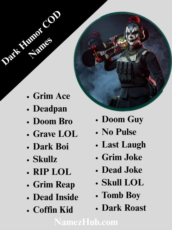 Dark Humor COD Names