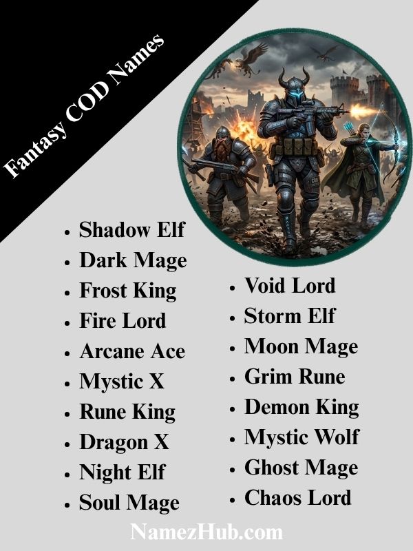 Fantasy COD Names