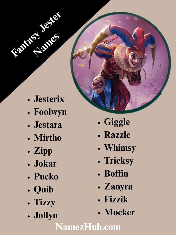 Fantasy Jester Names