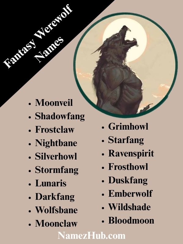 Fantasy Werewolf Names