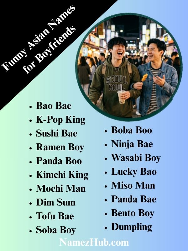 Funny Asian Names for Boyfriends