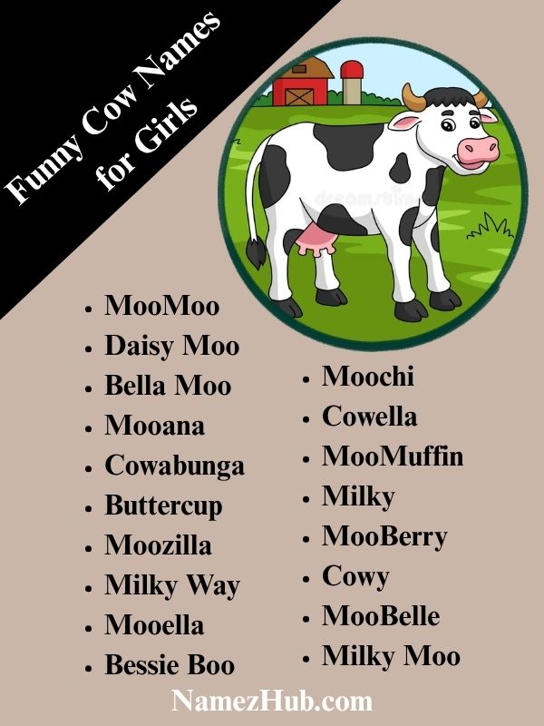 Funny Cow Names for Girls