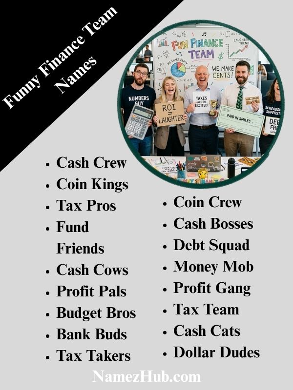 Funny Finance Team Names