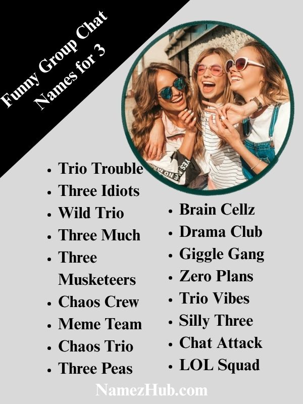 Funny Group Chat Names for 3