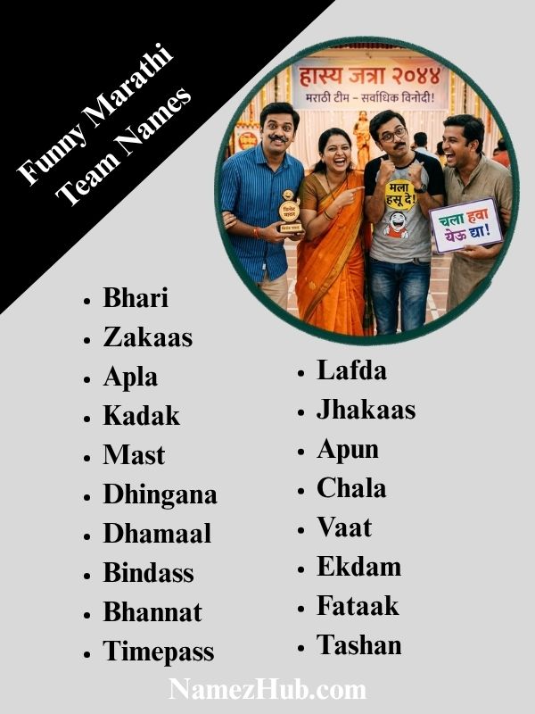 Funny Marathi Team Names