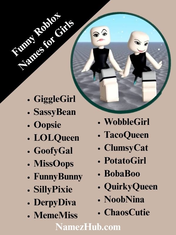 Funny Roblox Names for Girls