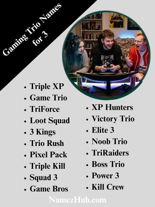 Gaming Trio Names for 3