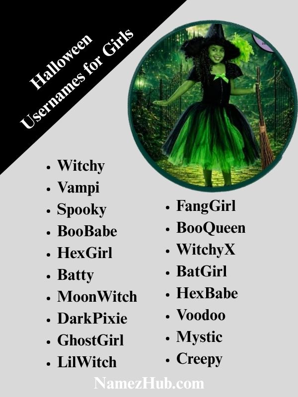 Halloween Usernames for Girls