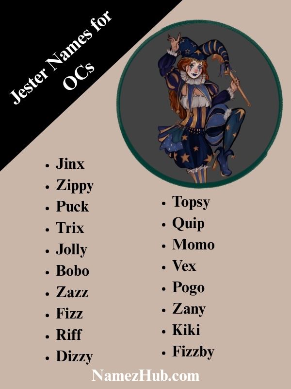 Jester Names for OCs