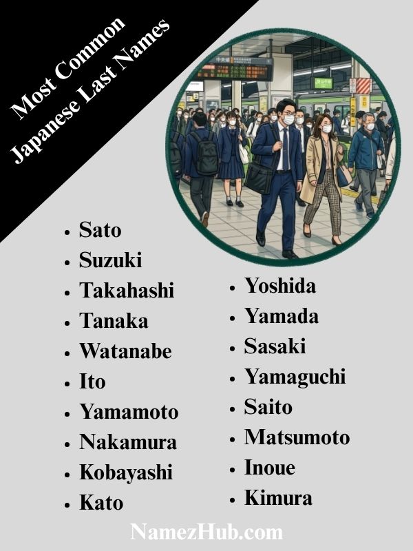 Most Common Japanese Last Names