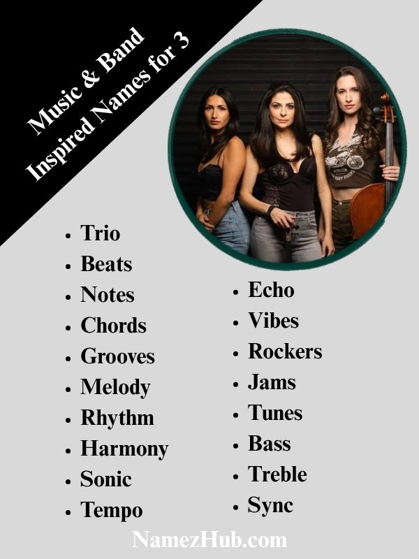 Music & Band Inspired Names for 3