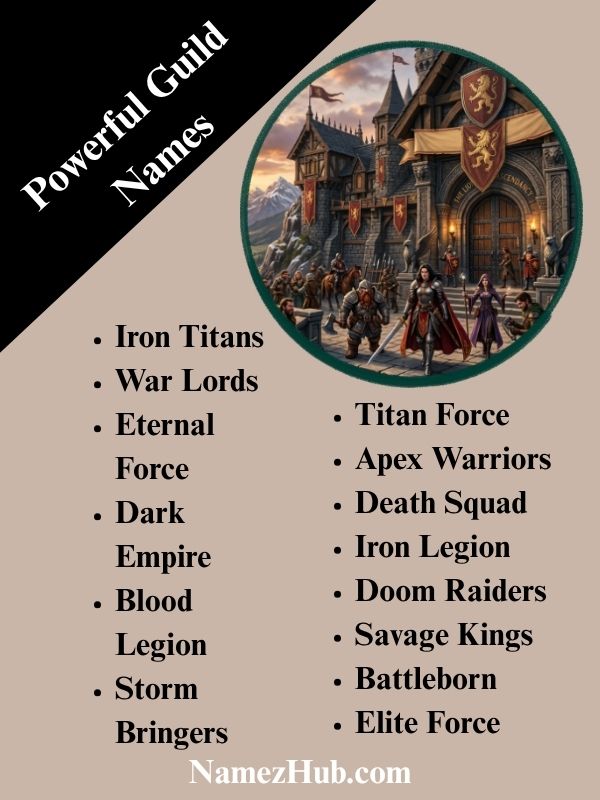 Powerful Guild Names