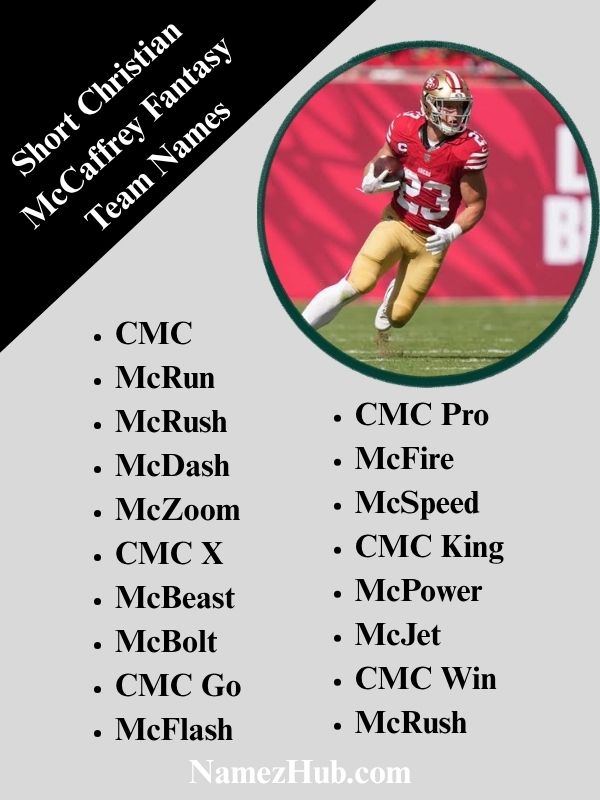 Short Christian McCaffrey Fantasy Team Names