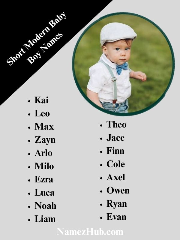 Short Modern Baby Boy Names