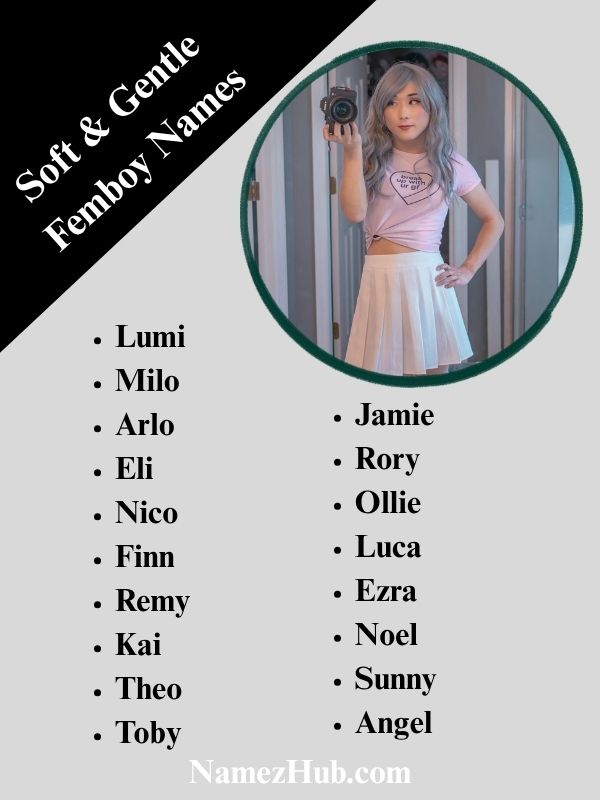 Soft & Gentle Femboy Names