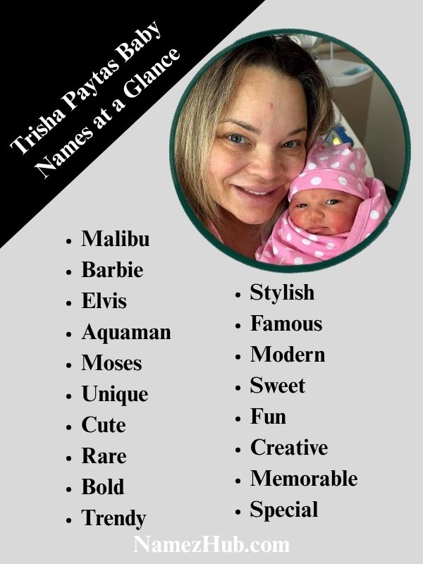 Trisha Paytas Baby Names at a Glance