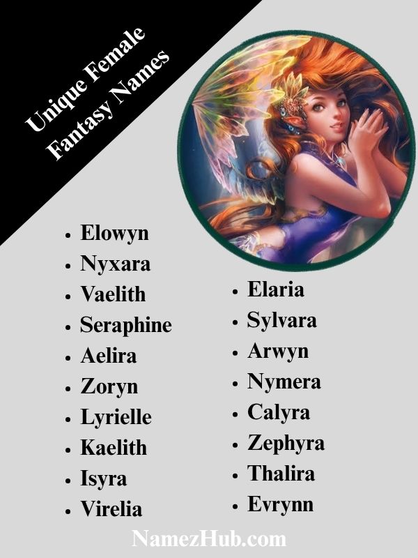 Unique Female Fantasy Names