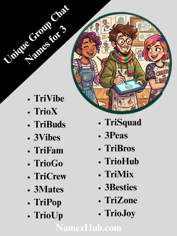 Unique Group Chat Names for 3