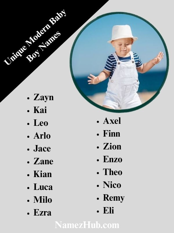 Unique Modern Baby Boy Names
