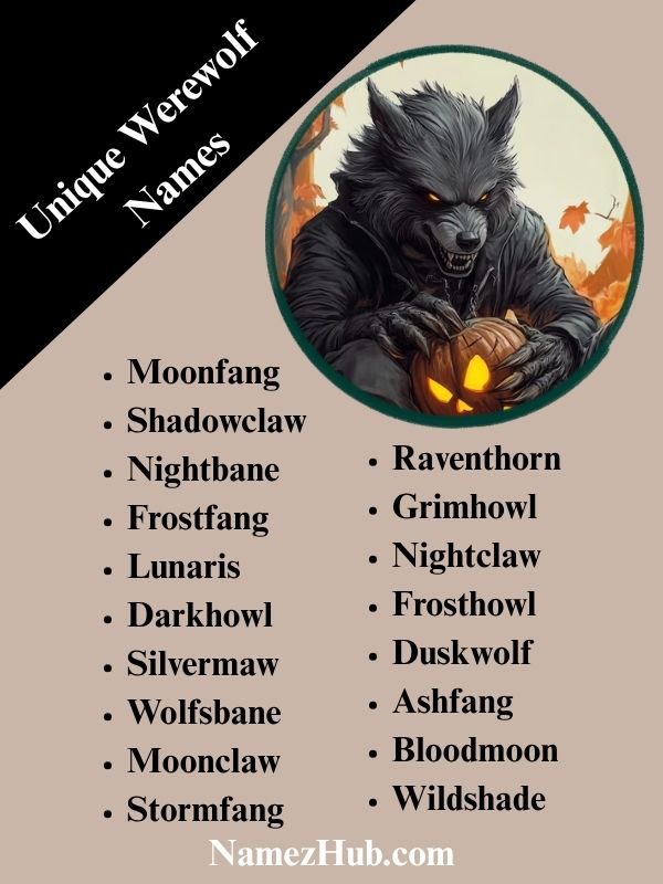 Unique Werewolf Names