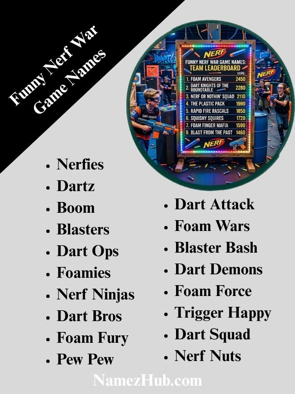 Funny Nerf War Game Names