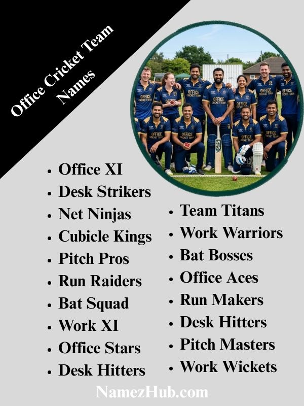 Office Cricket Team Names