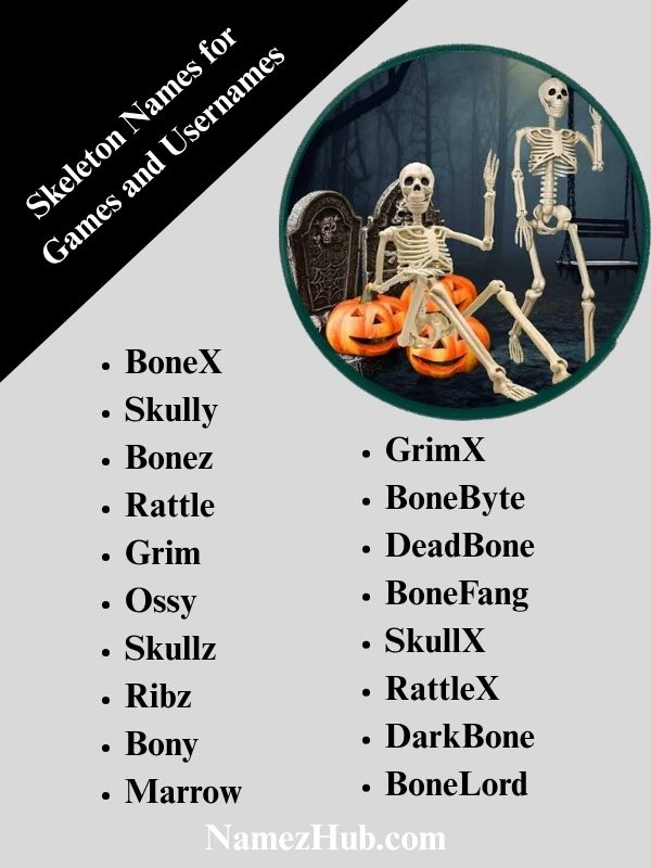 Skeleton Names for Games and Usernames