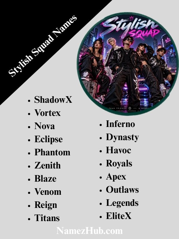 Stylish Squad Names