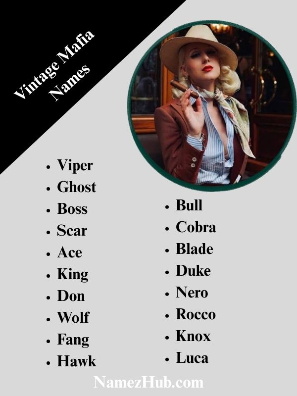 Vintage Mafia Names